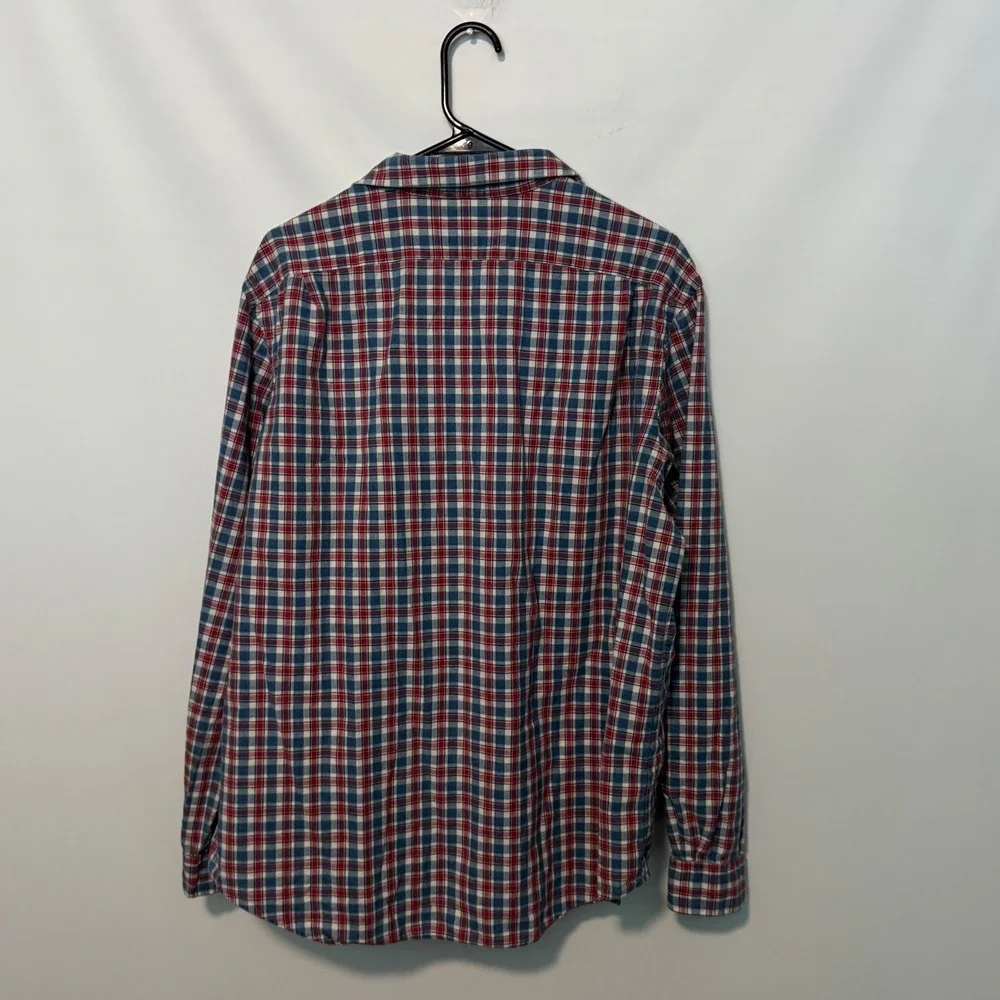 Polo Country Ralph Lauren Camp Shirt Mens XL Indigo Red Plaid Classic Fit Cotton
